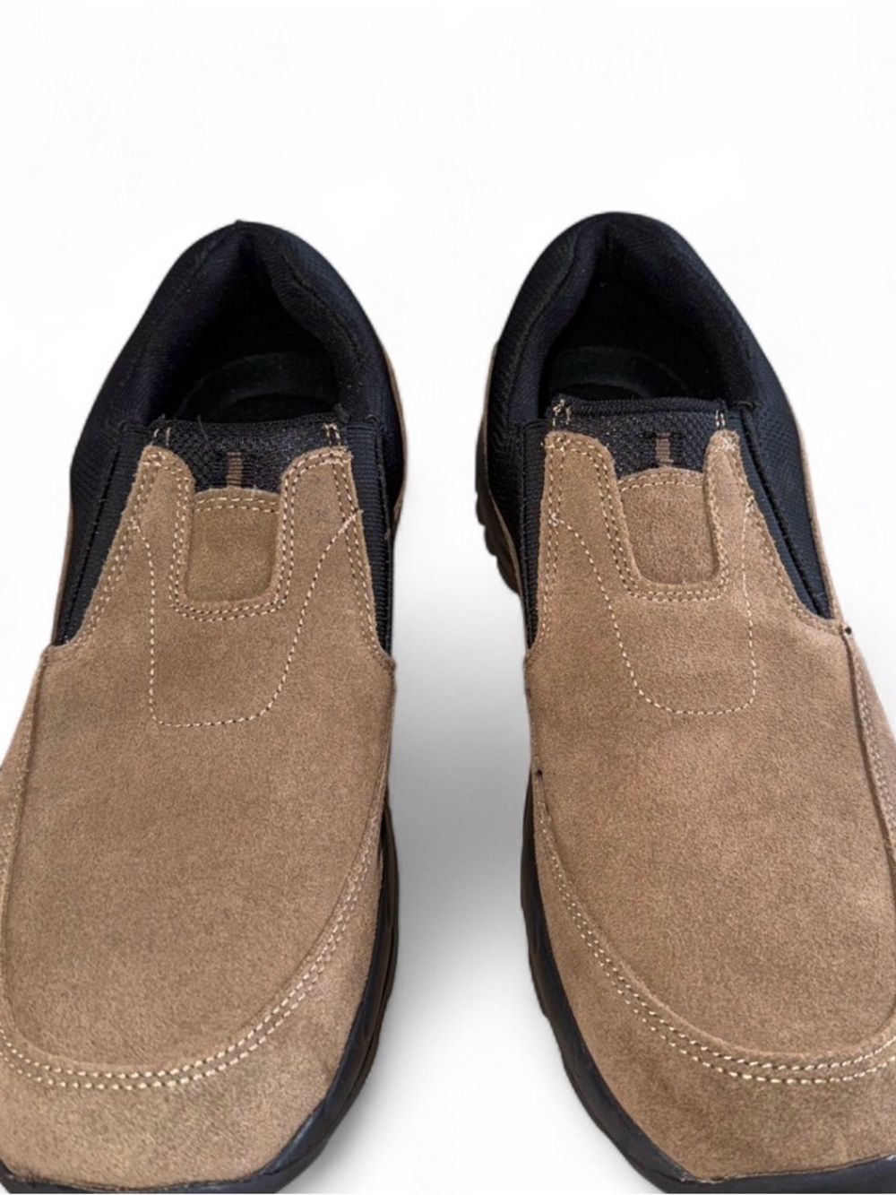 GEORGE size 12 Men's Slip-On Suede Casual Shoes - Brown - Picture 2 of 5